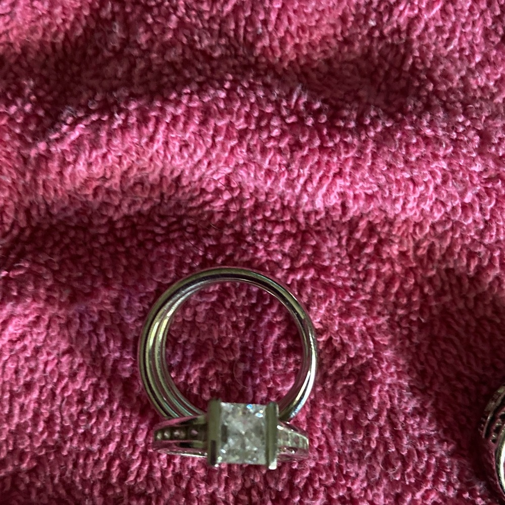 Lia Sophia Silver Ring with Clear Stone